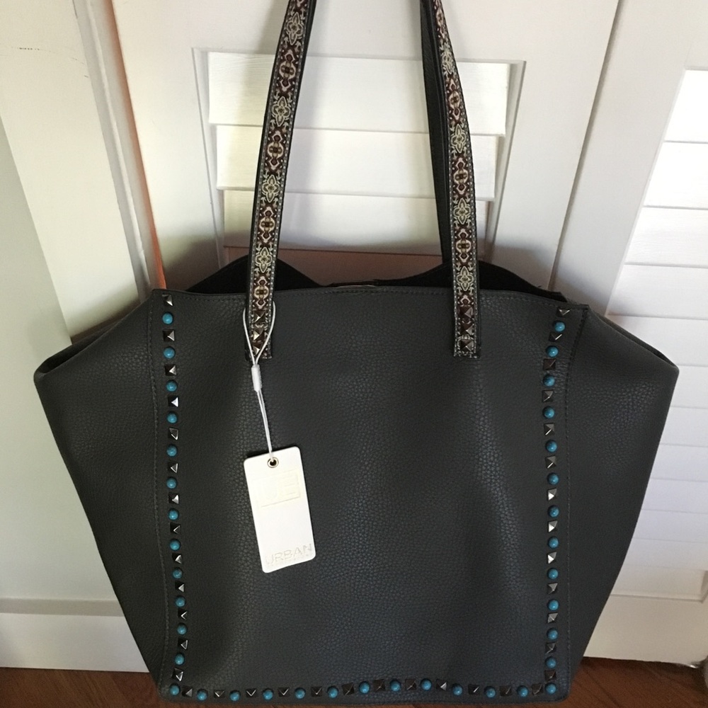 Grey vegan purse
